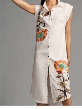 Anthropology Maeve watercolor Floral Dress